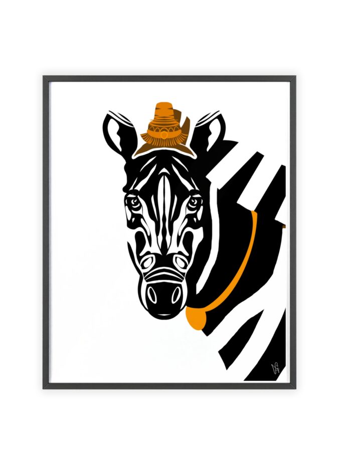 Zebra Poster, Framed