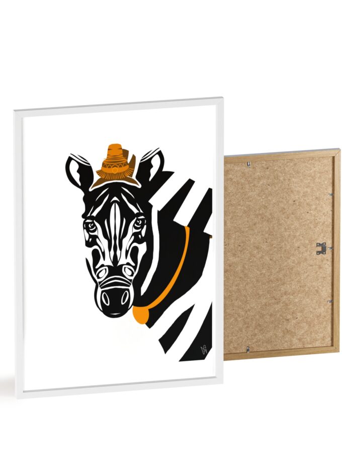 Zebra Poster, Framed