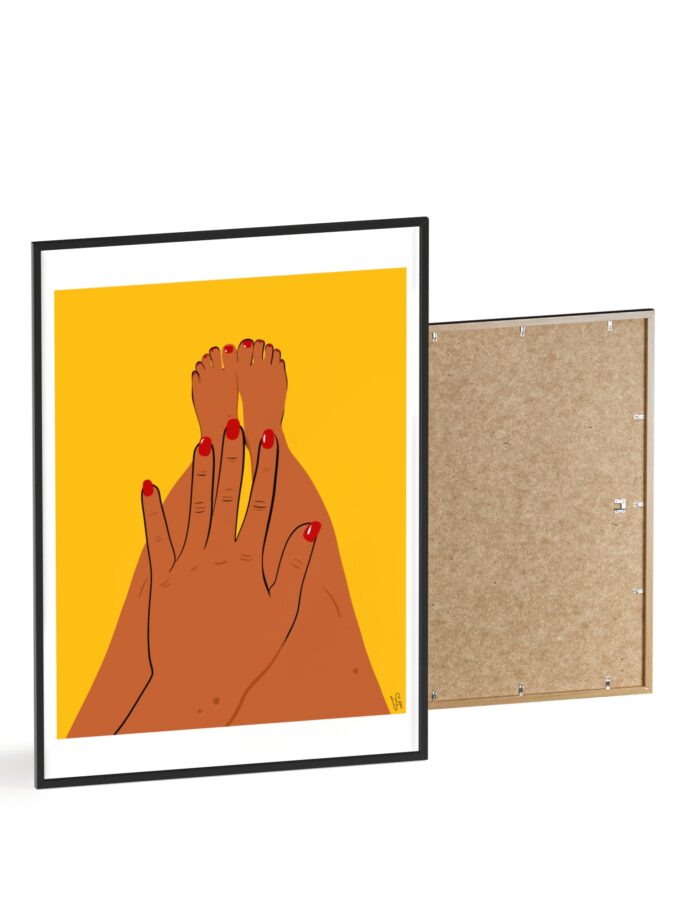 Sun On My Fingers Poster, Framed