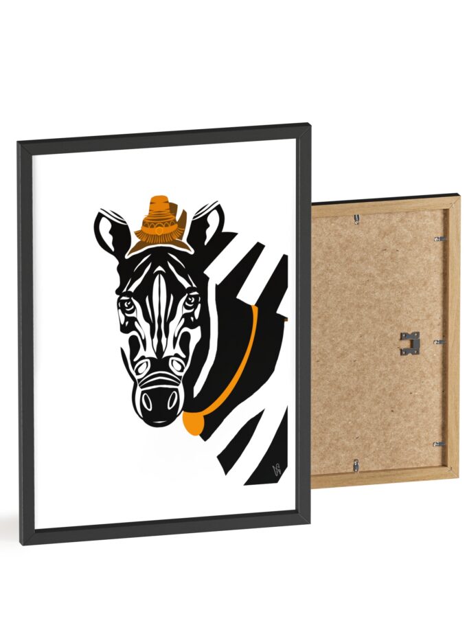 Zebra Poster, Framed