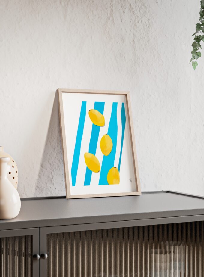 Lemon Water Poster, Framed