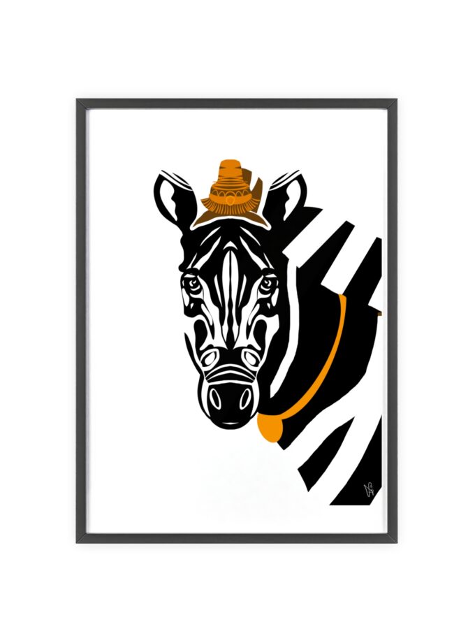 Zebra Poster, Framed