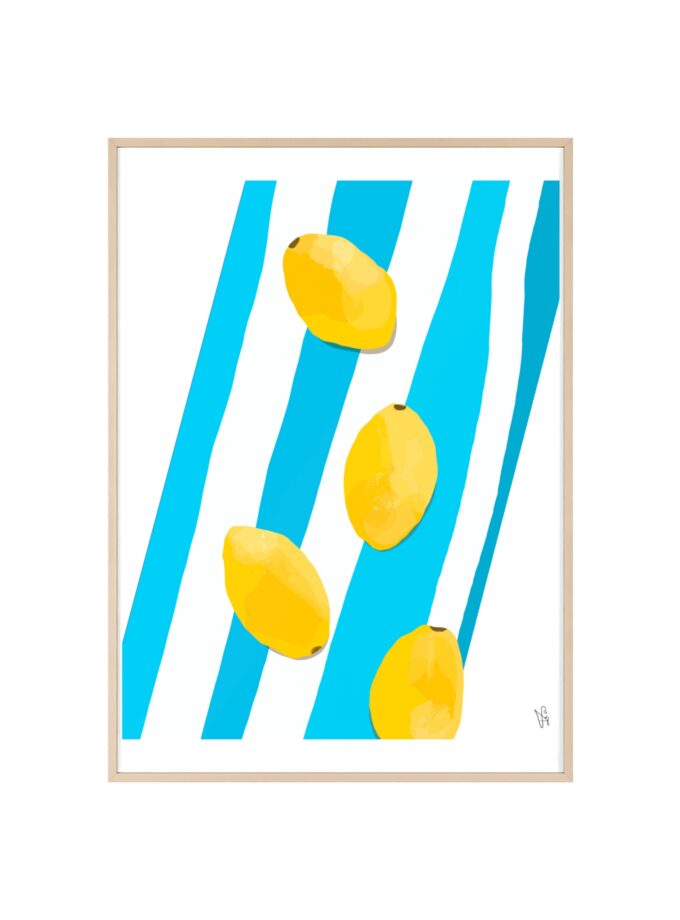 Lemon Water Poster, Framed