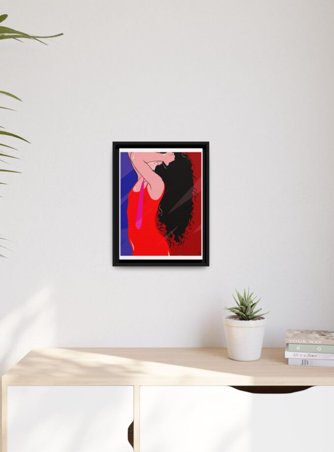 Dirty Mirror Canvas, Framed