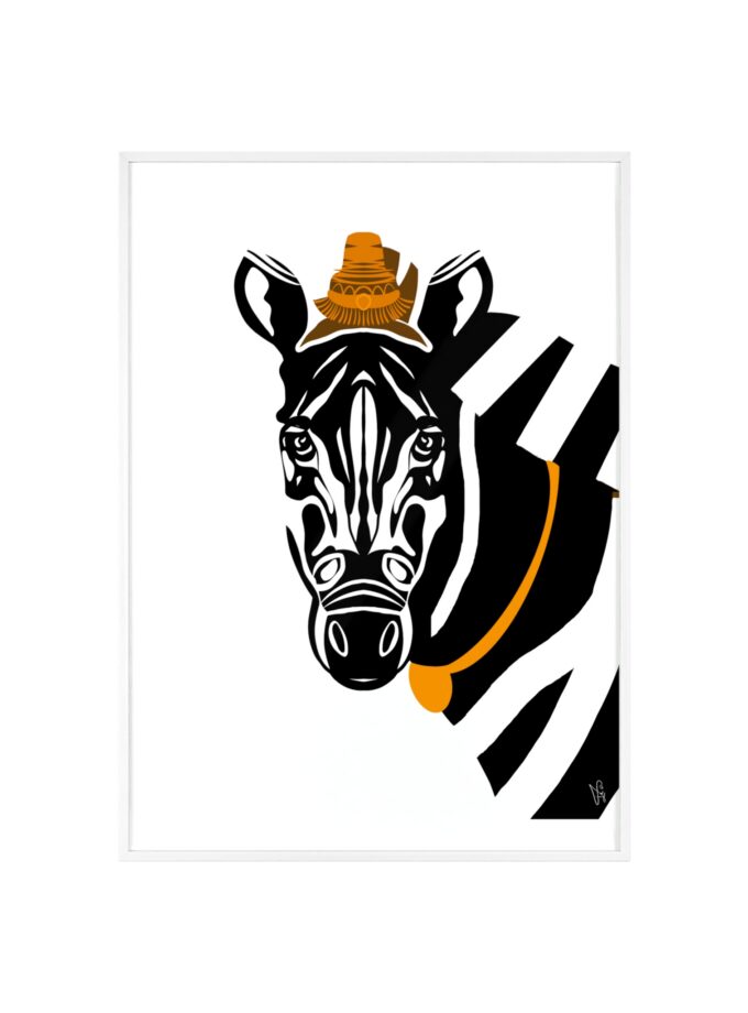 Zebra Poster, Framed