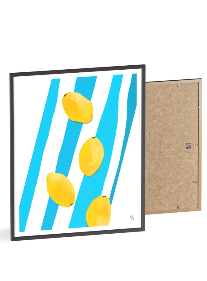 Lemon Water Poster, Framed