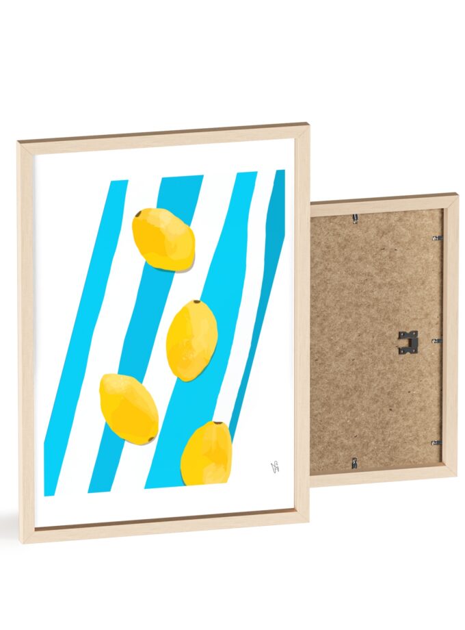 Lemon Water Poster, Framed