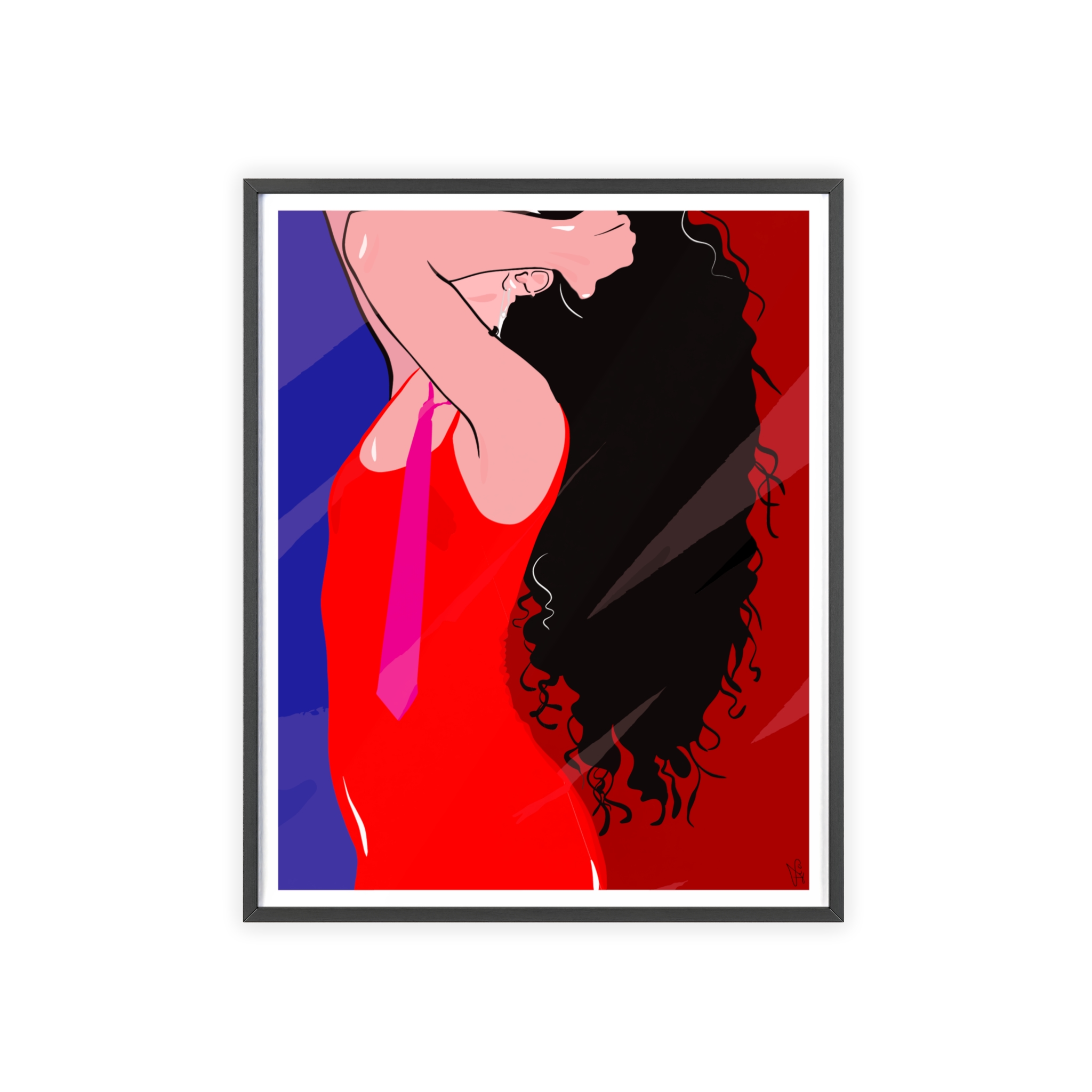 Dirty Mirror Poster, Framed