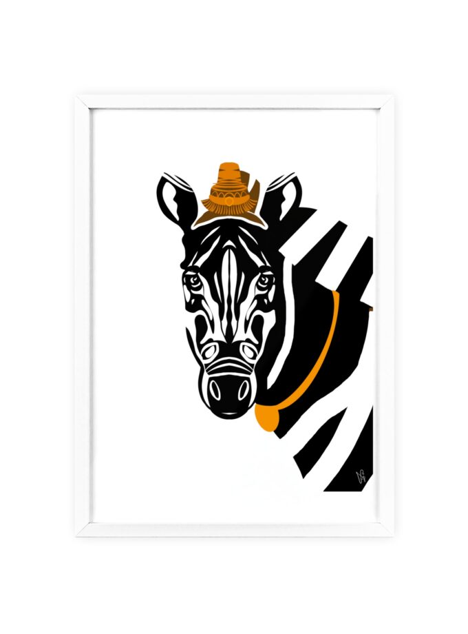 Zebra Poster, Framed