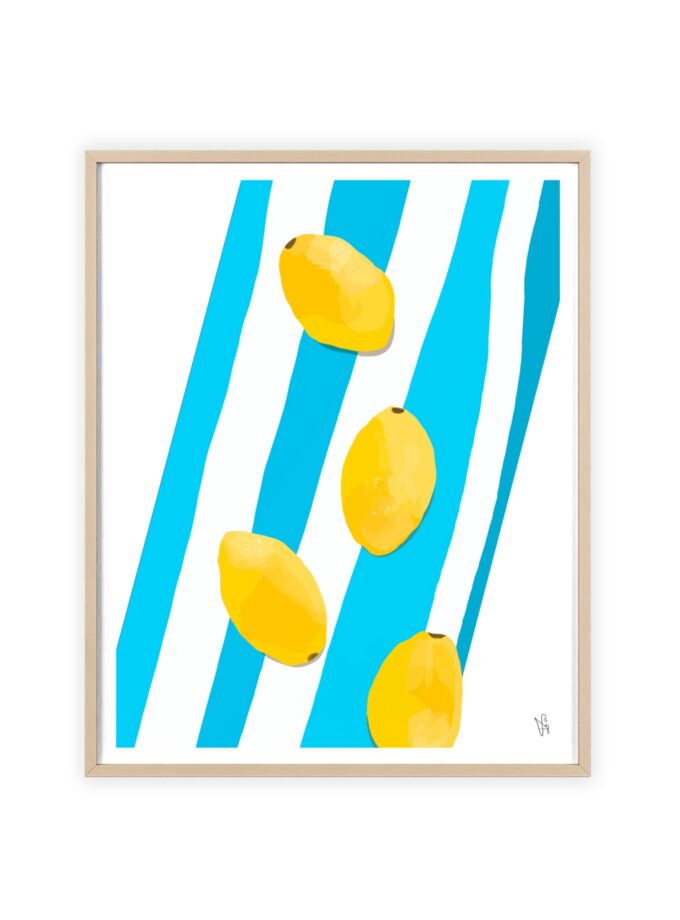 Lemon Water Poster, Framed