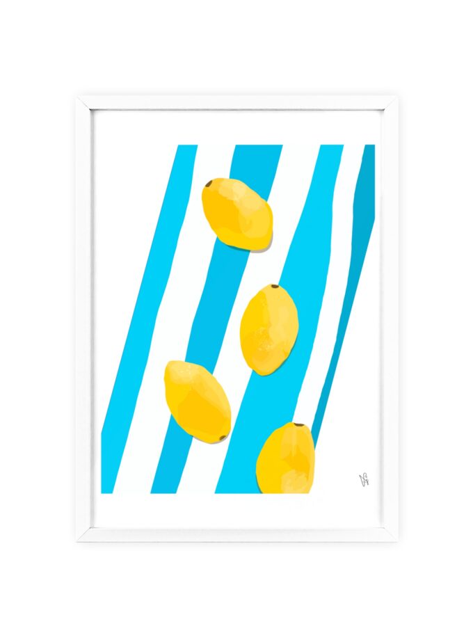 Lemon Water Poster, Framed