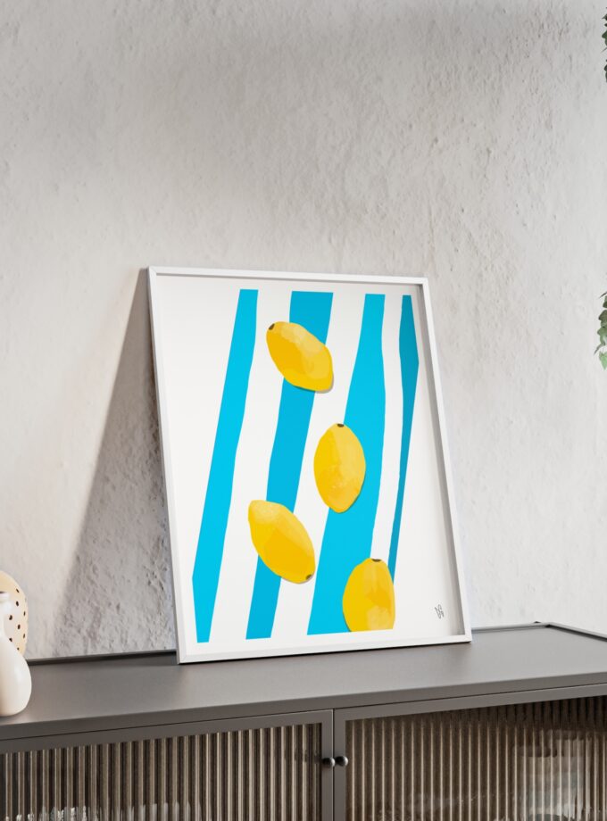 Lemon Water Poster, Framed