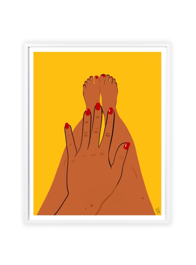 Sun On My Fingers Poster, Framed