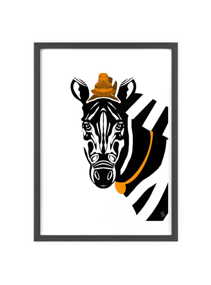 Zebra Poster, Framed