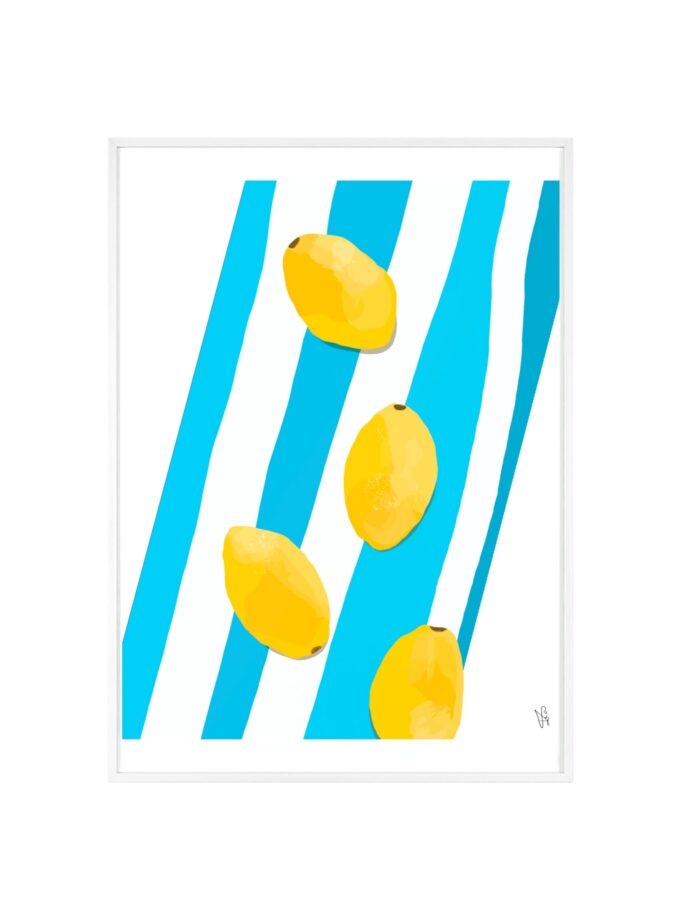 Lemon Water Poster, Framed