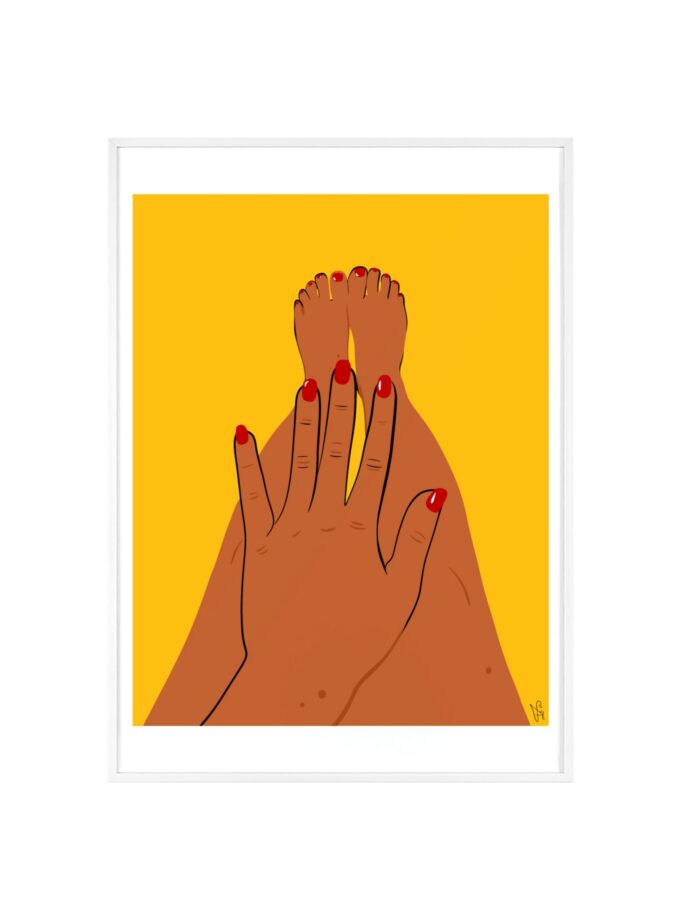 Sun On My Fingers Poster, Framed