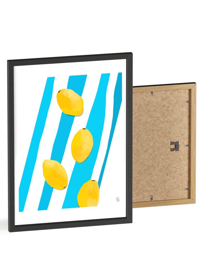 Lemon Water Poster, Framed