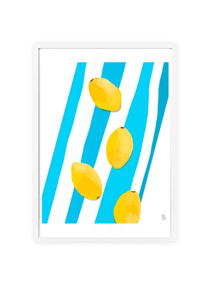 Lemon Water Poster, Framed