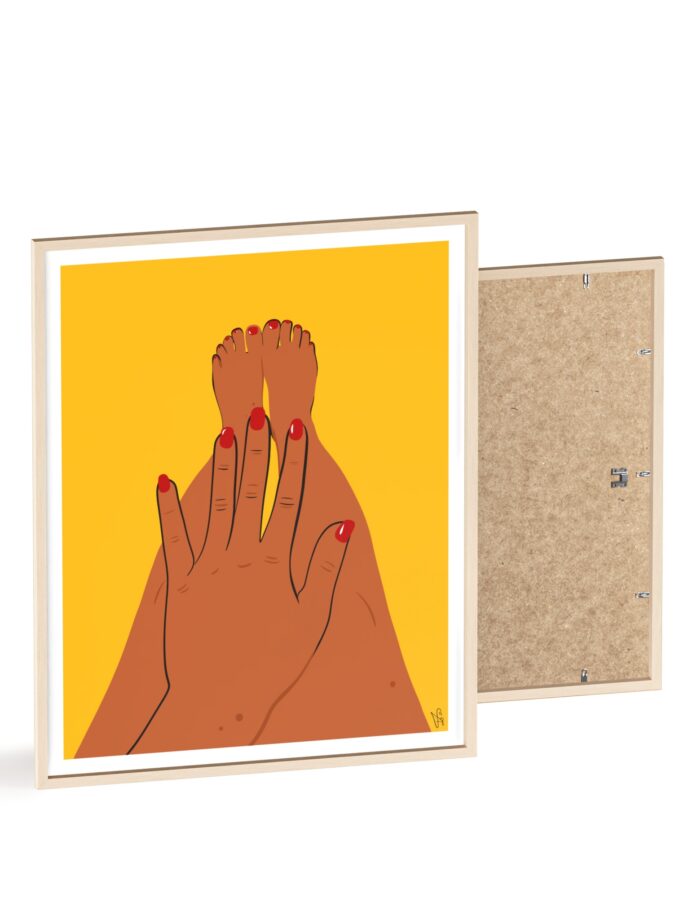 Sun On My Fingers Poster, Framed