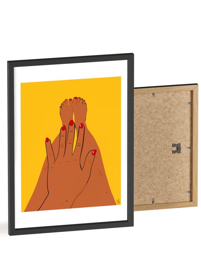 Sun On My Fingers Poster, Framed