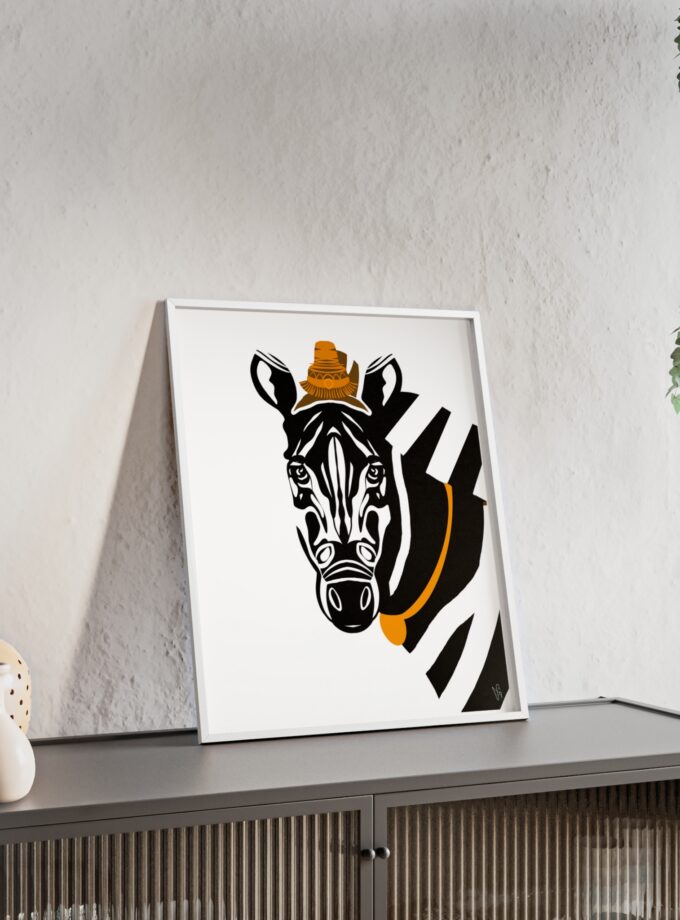 Zebra Poster, Framed