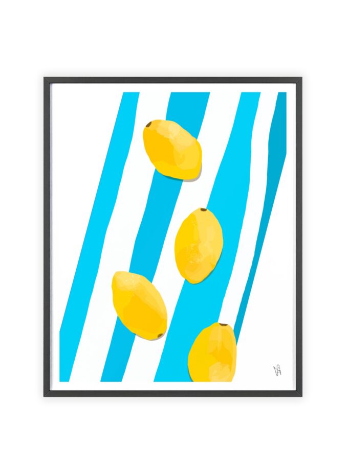 Lemon Water Poster, Framed