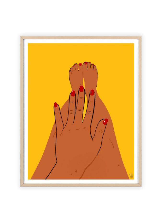 Sun On My Fingers Poster, Framed