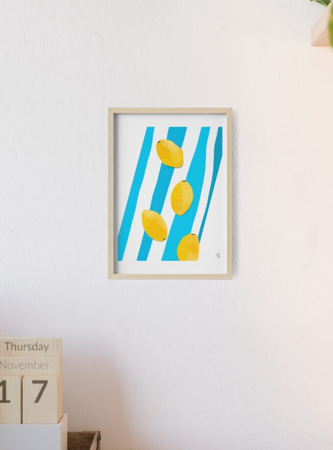 Lemon Water Poster, Framed