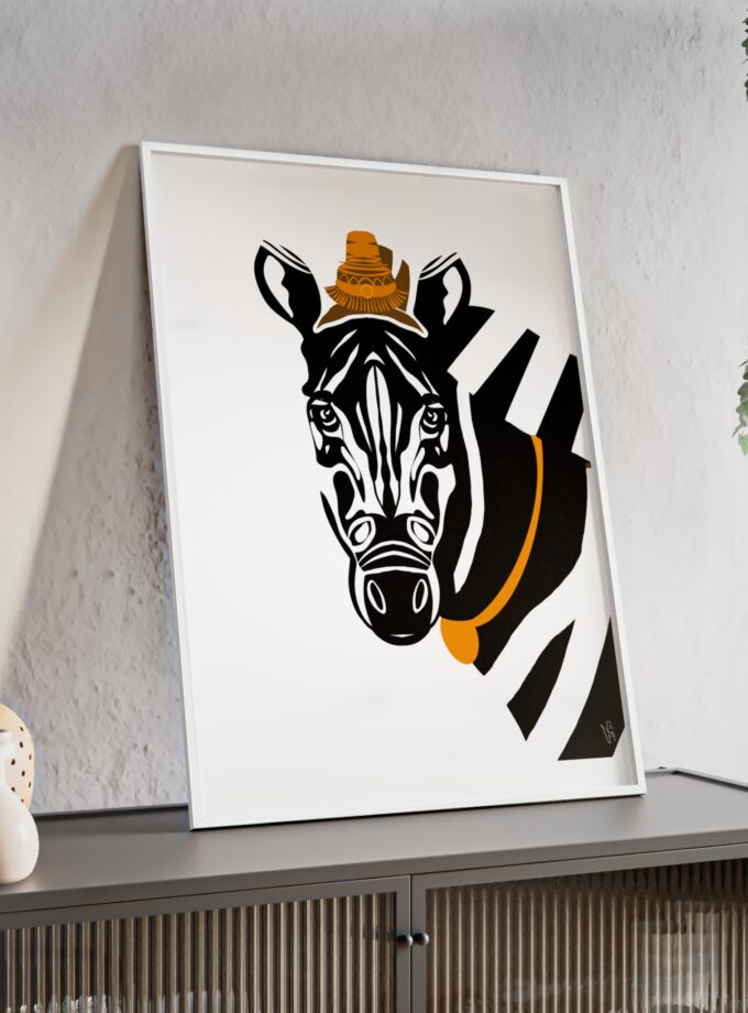 Zebra Poster, Framed