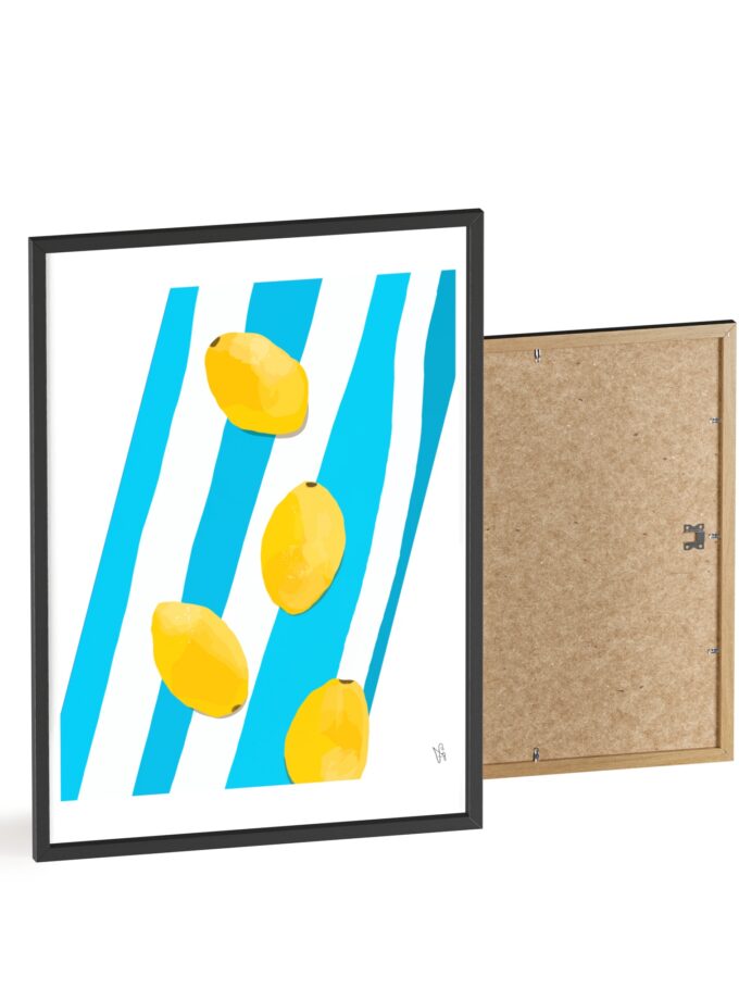 Lemon Water Poster, Framed