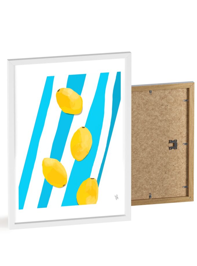 Lemon Water Poster, Framed