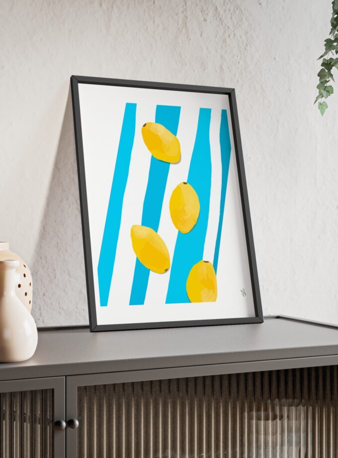 Lemon Water Poster, Framed