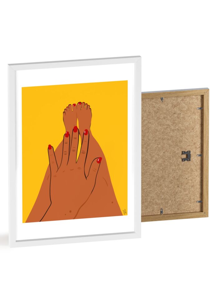 Sun On My Fingers Poster, Framed