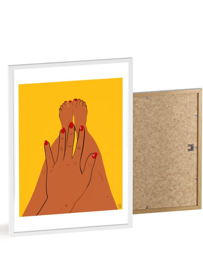 Sun On My Fingers Poster, Framed