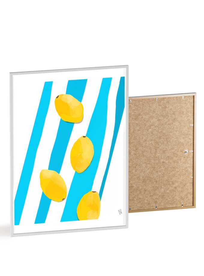 Lemon Water Poster, Framed