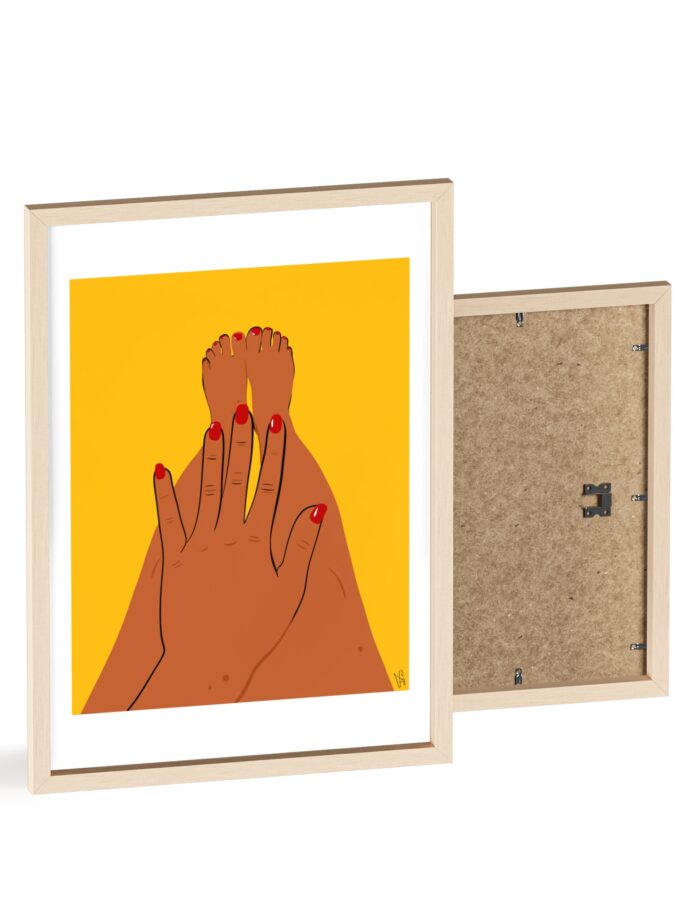 Sun On My Fingers Poster, Framed