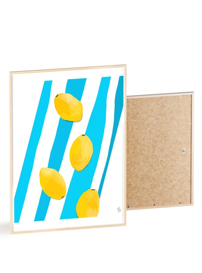 Lemon Water Poster, Framed
