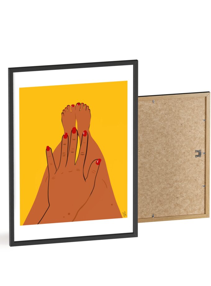 Sun On My Fingers Poster, Framed