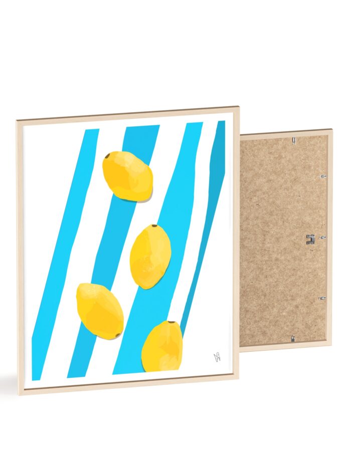 Lemon Water Poster, Framed
