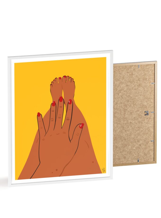 Sun On My Fingers Poster, Framed