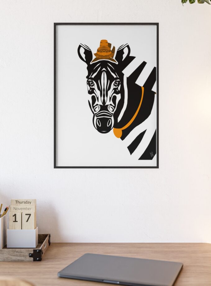Zebra Poster, Framed