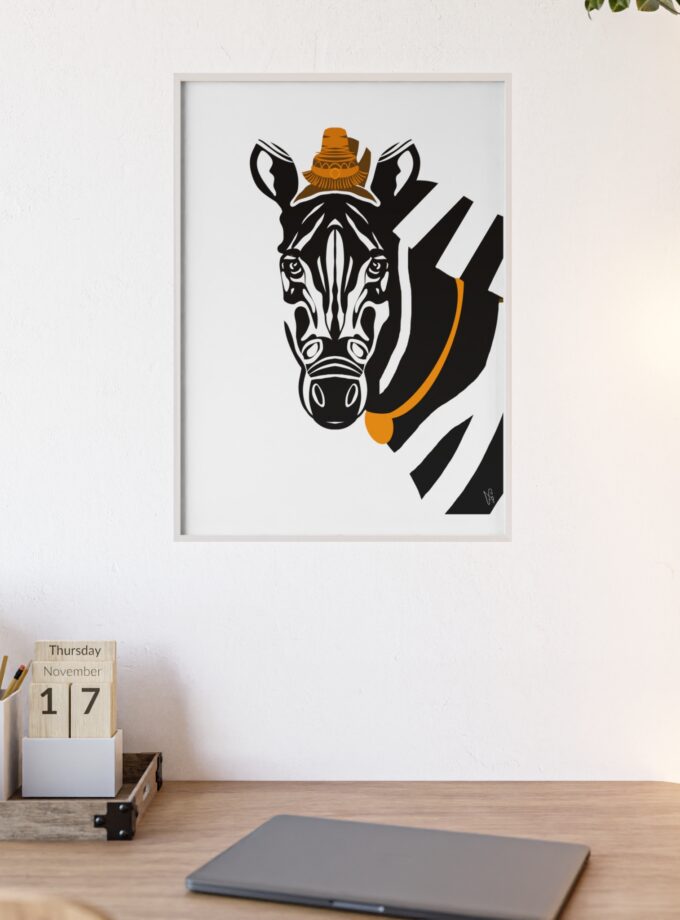 Zebra Poster, Framed