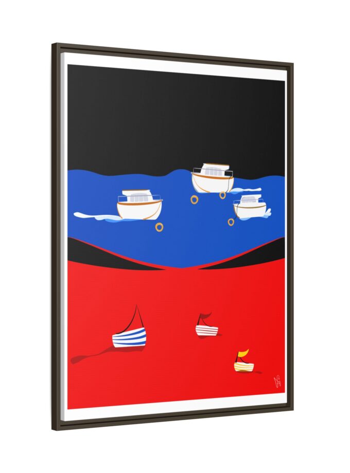 Two Worlds Canvas, Framed