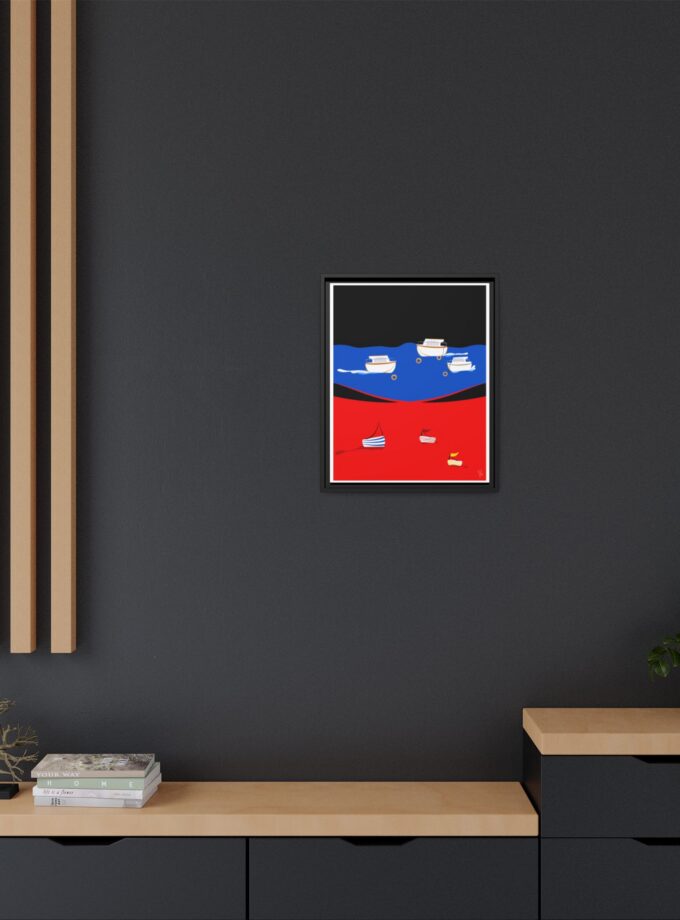 Two Worlds Canvas, Framed