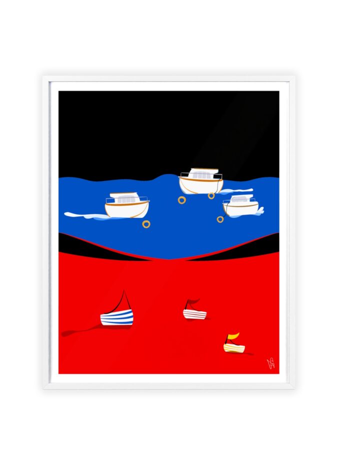 Two Worlds Poster, Framed