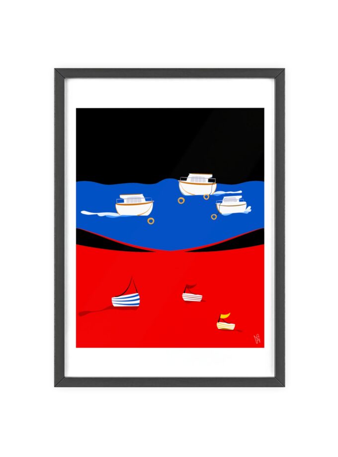 Two Worlds Poster, Framed