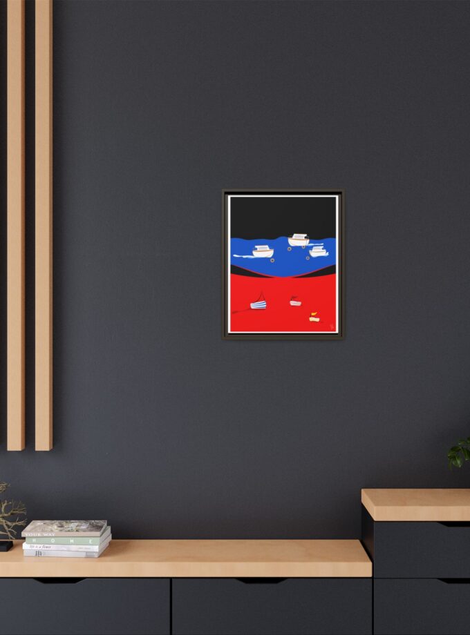 Two Worlds Canvas, Framed