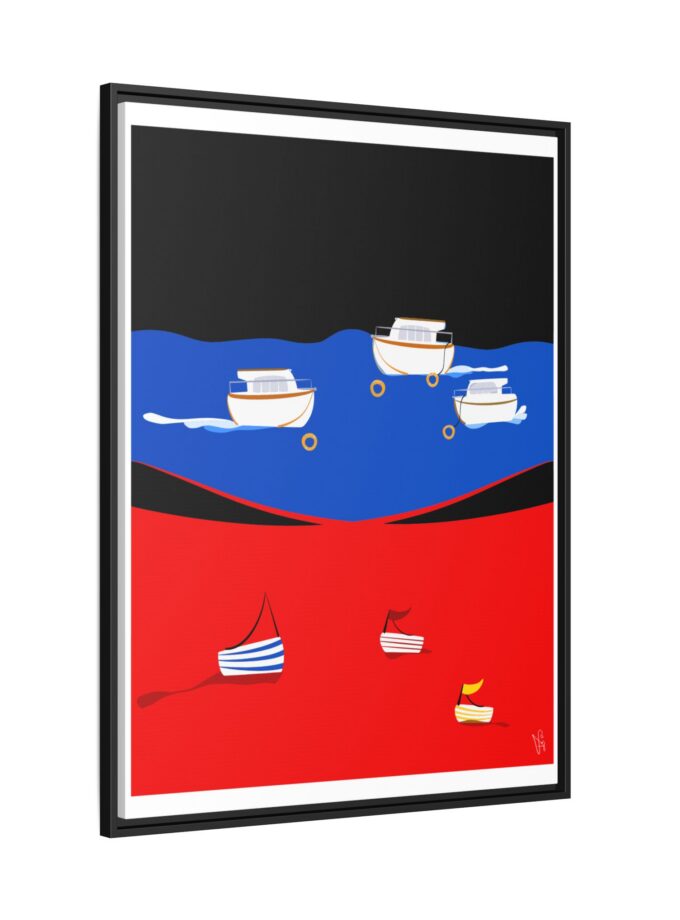 Two Worlds Canvas, Framed