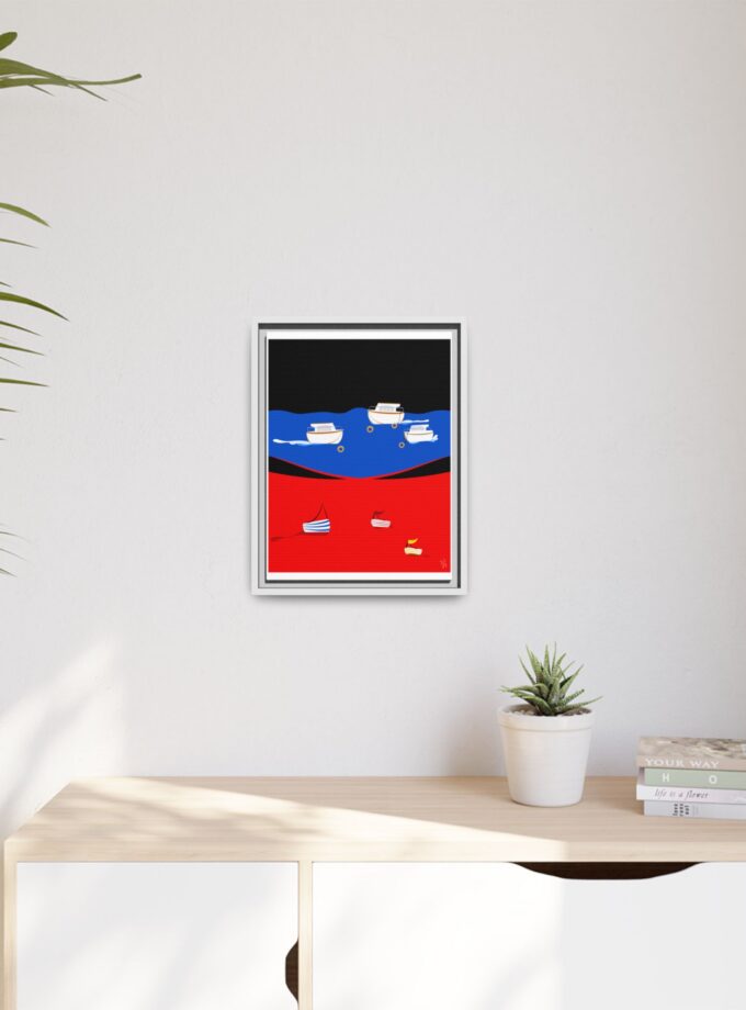 Two Worlds Canvas, Framed