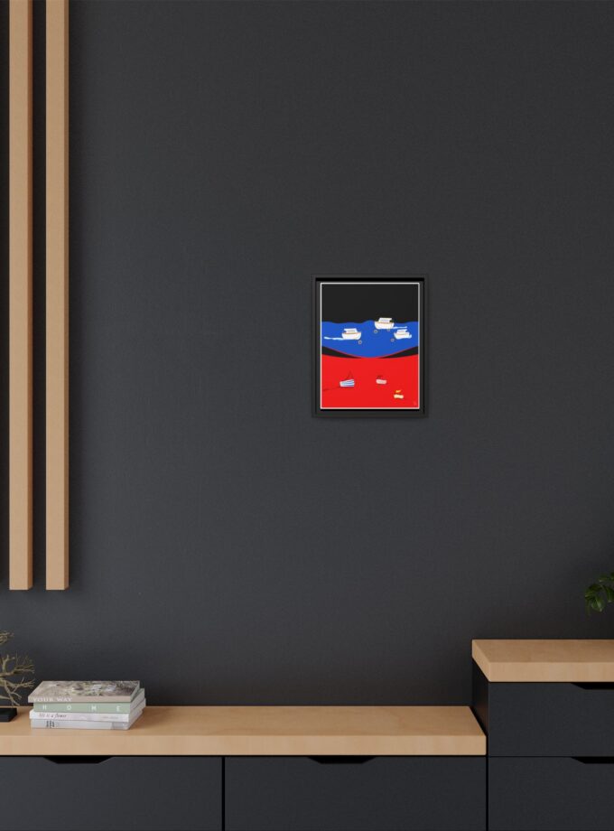 Two Worlds Canvas, Framed